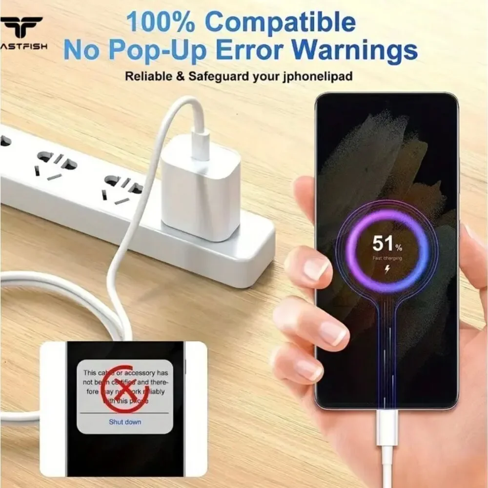 NWT 3 Pack 6 Feet Charging Cable USB C to USB-C for IPhone15/ |IPhone16/ Samsung